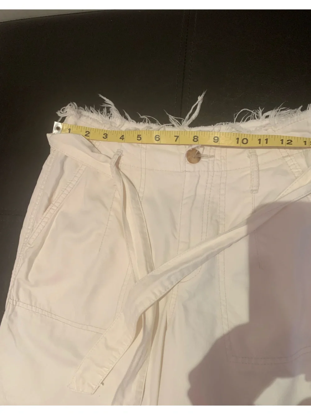 💕A.N.A💕HIGH-RISE FRAYED PAPER BAG DENIM TROUSER. GREAT CONDITION! - Picture 9 of 10